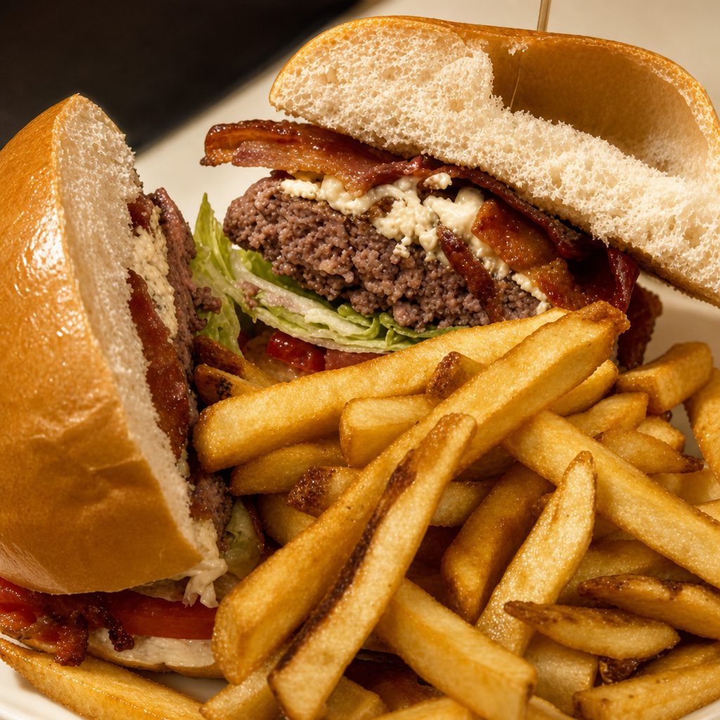 The Big Bleu Burger.