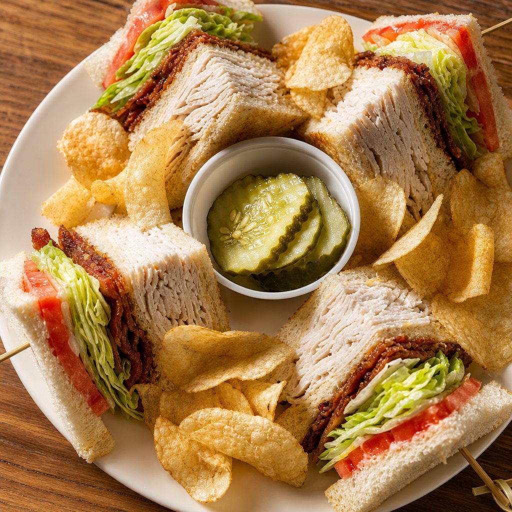 Turkey Club Sandwich.