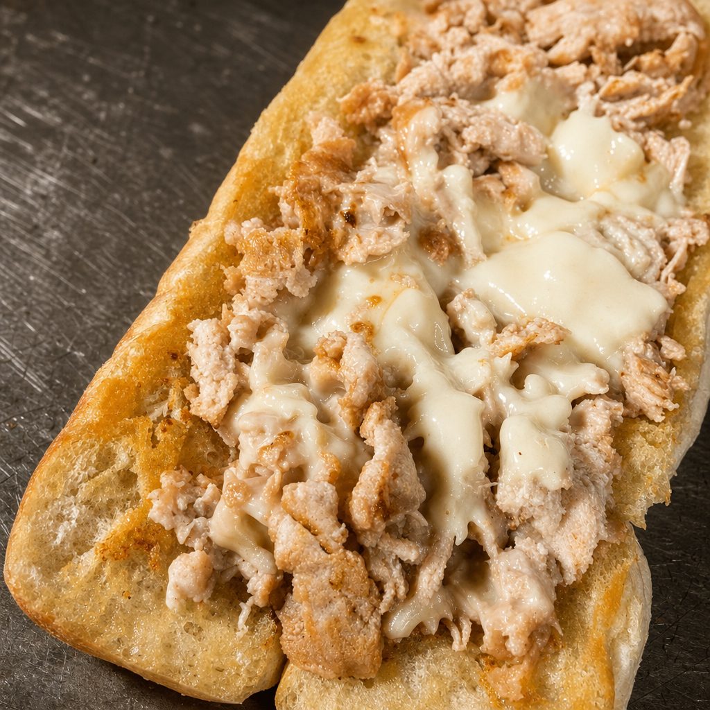Garlic Bread Chicken Cheesesteak.