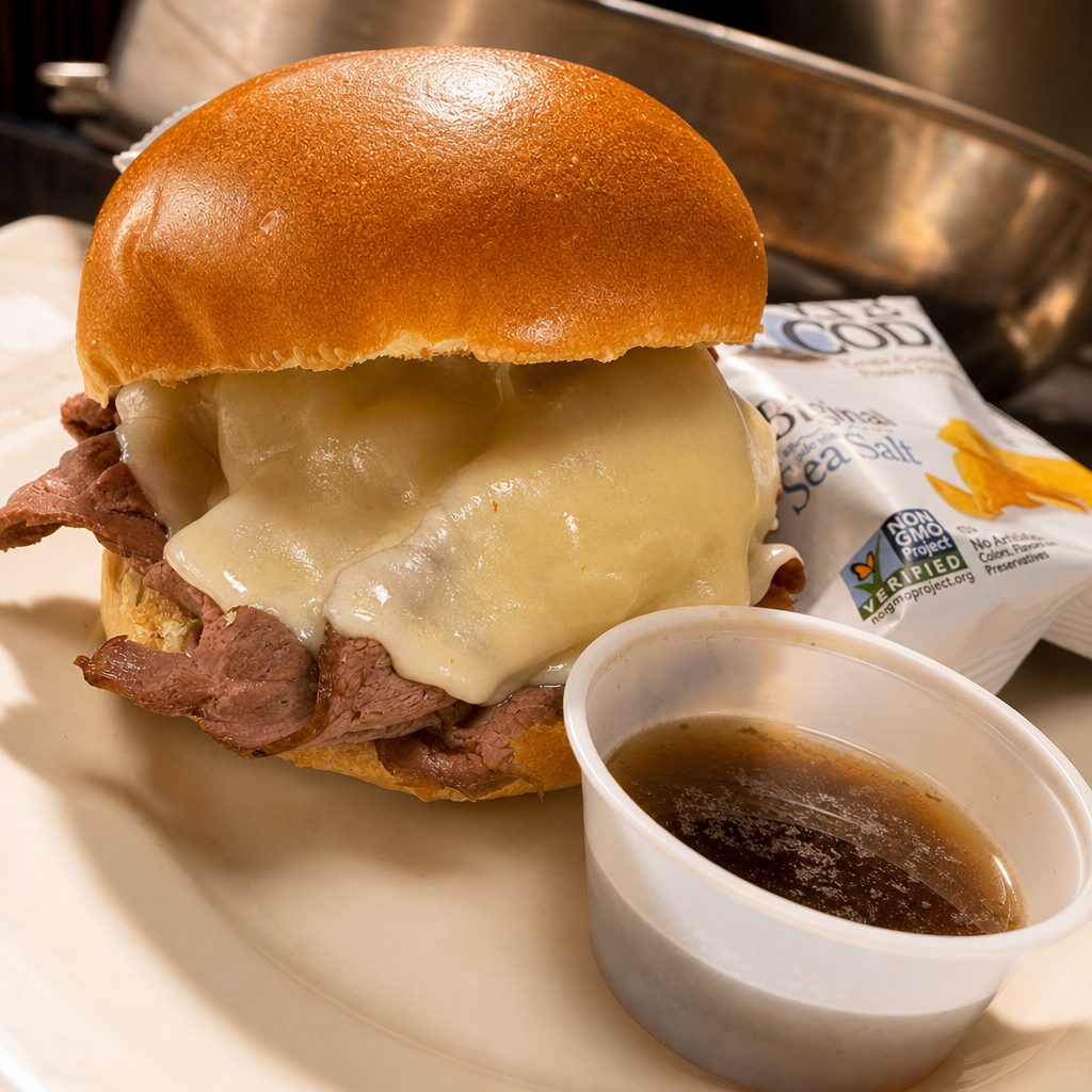 Hot Roast Beef Sandwich.