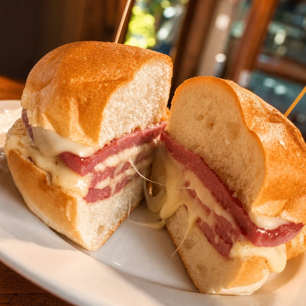 Pork Roll & Cheese Sandwich.